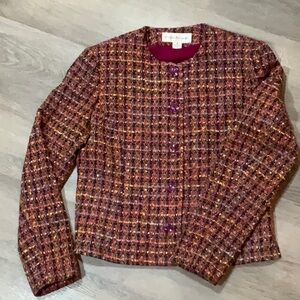 RENA ROWAN Size 8 ladies suit jacket. NWOT.  Gorgeous colours.